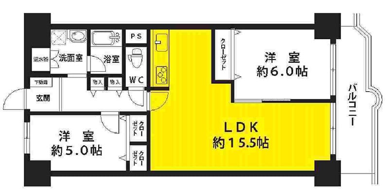 コスモハイツ玉出 間取り図