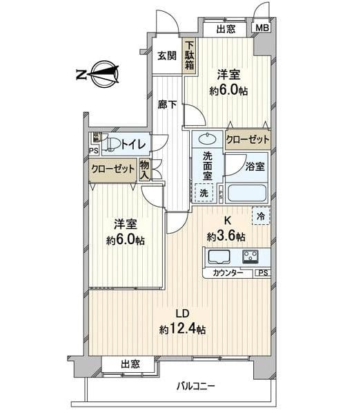 エンゼルハイム千里山第二6F 間取り図