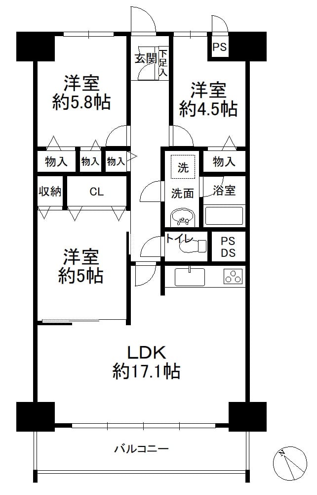 藤和吹田コープ 間取り図