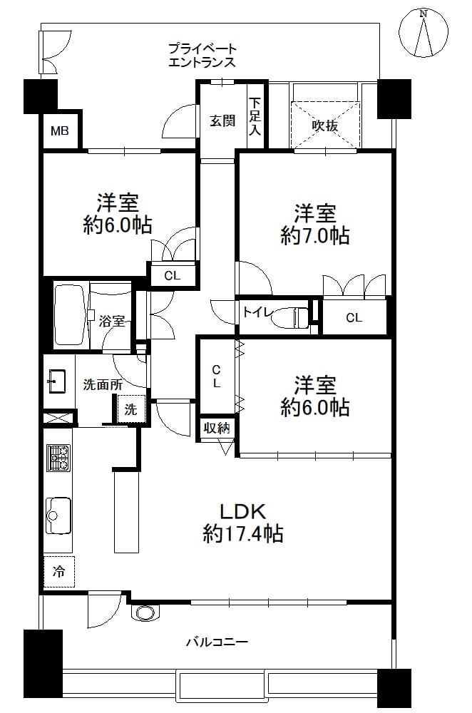 ガーデンハウス千里古江台 間取り図