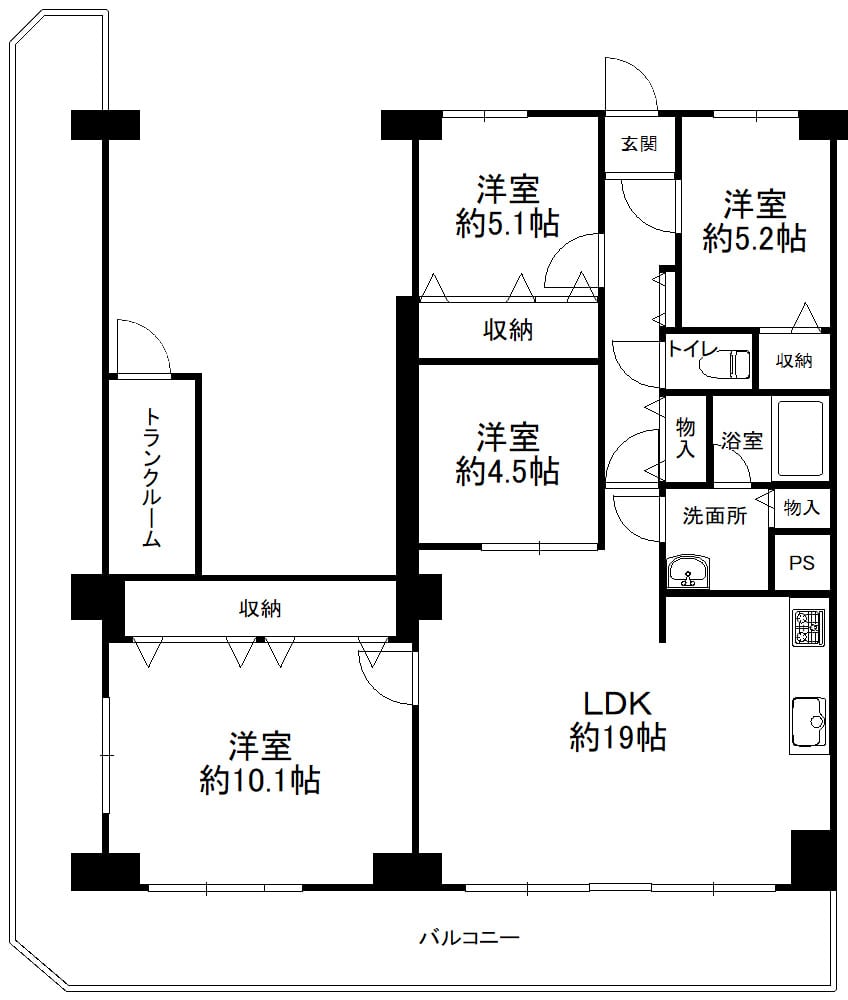 ジャルダン東淀川 間取り図