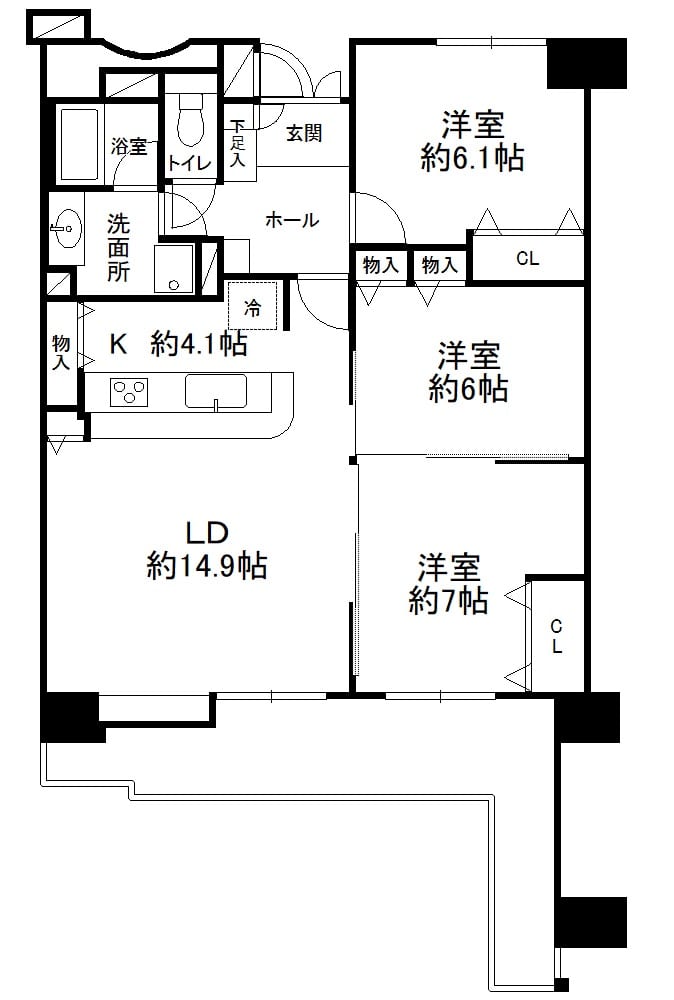 ジオ緑地公園2番館 間取り図