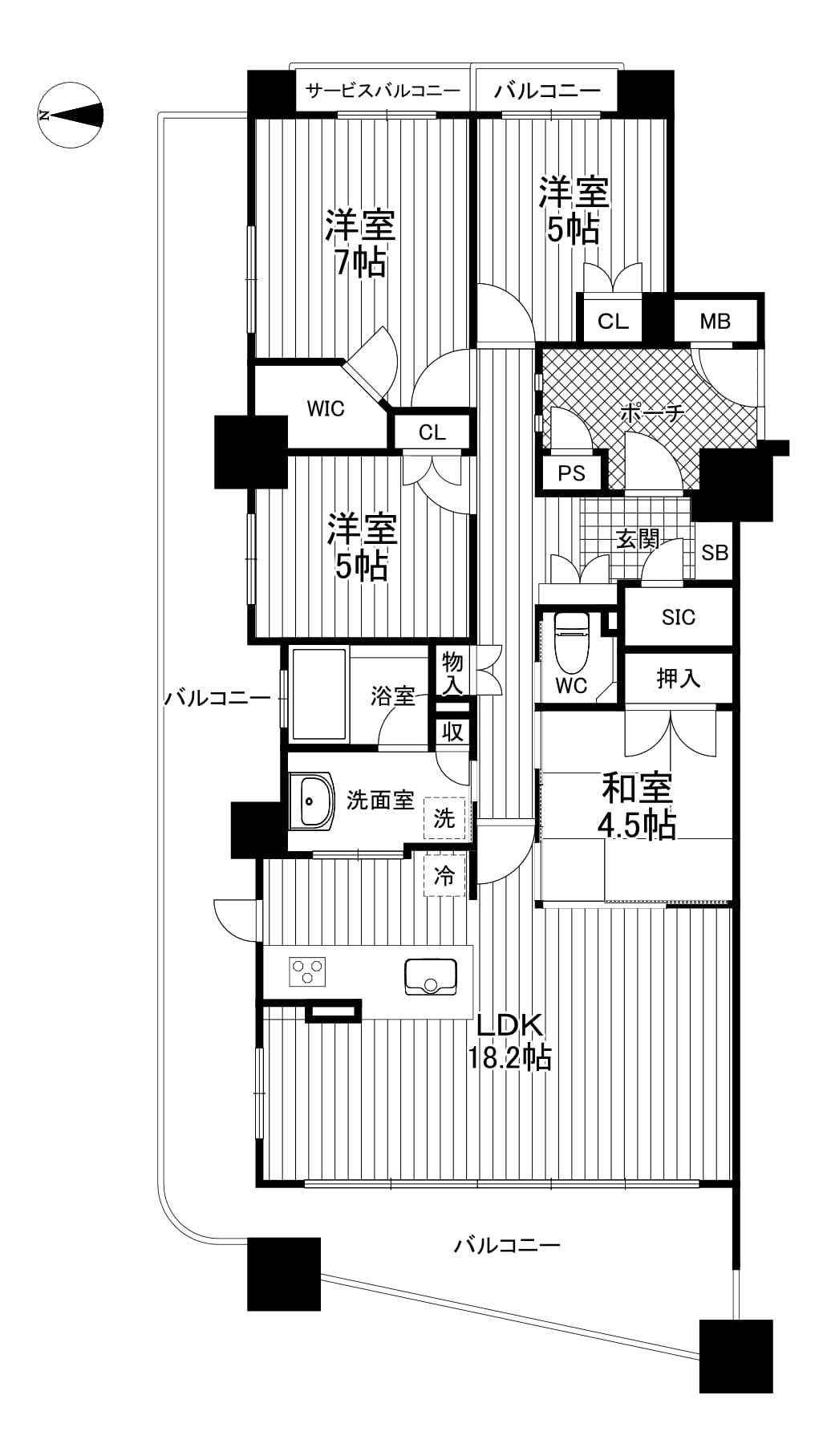 マナーズヒル千里 間取り図