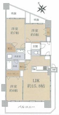 メロディーハイム千里万博公園 間取り図