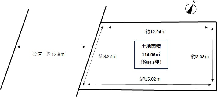 吹田市長野西＜土地＞ 間取り図