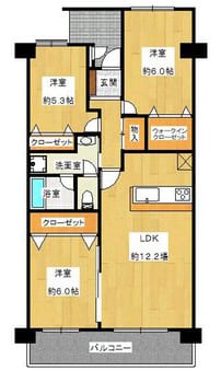 サンヴェール太秦2F 間取り図
