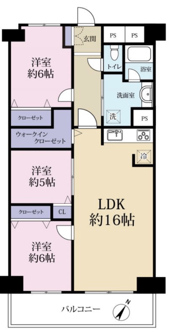 吹田コープ2F 間取り図